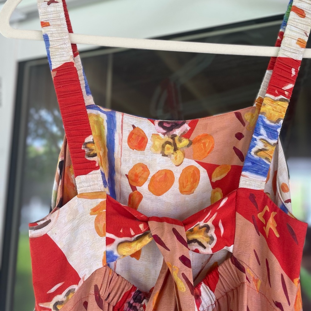 JODIFL Colorful Beachy Boho Patterned Maxi Sundress NWOT “Approximate” size  Med - Picture 13 of 16